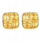Earrings, 18K Gold Plated Steel