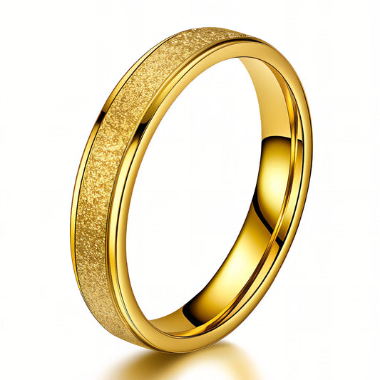 Ring, 18K Gold Plated Steel