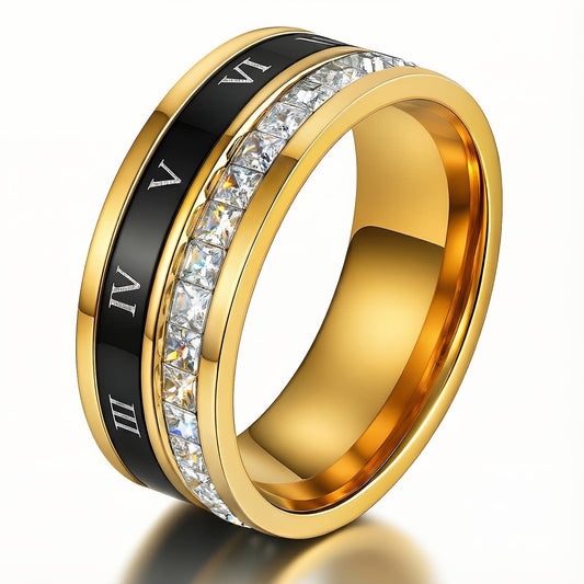Ring, 18K Gold Plated Steel