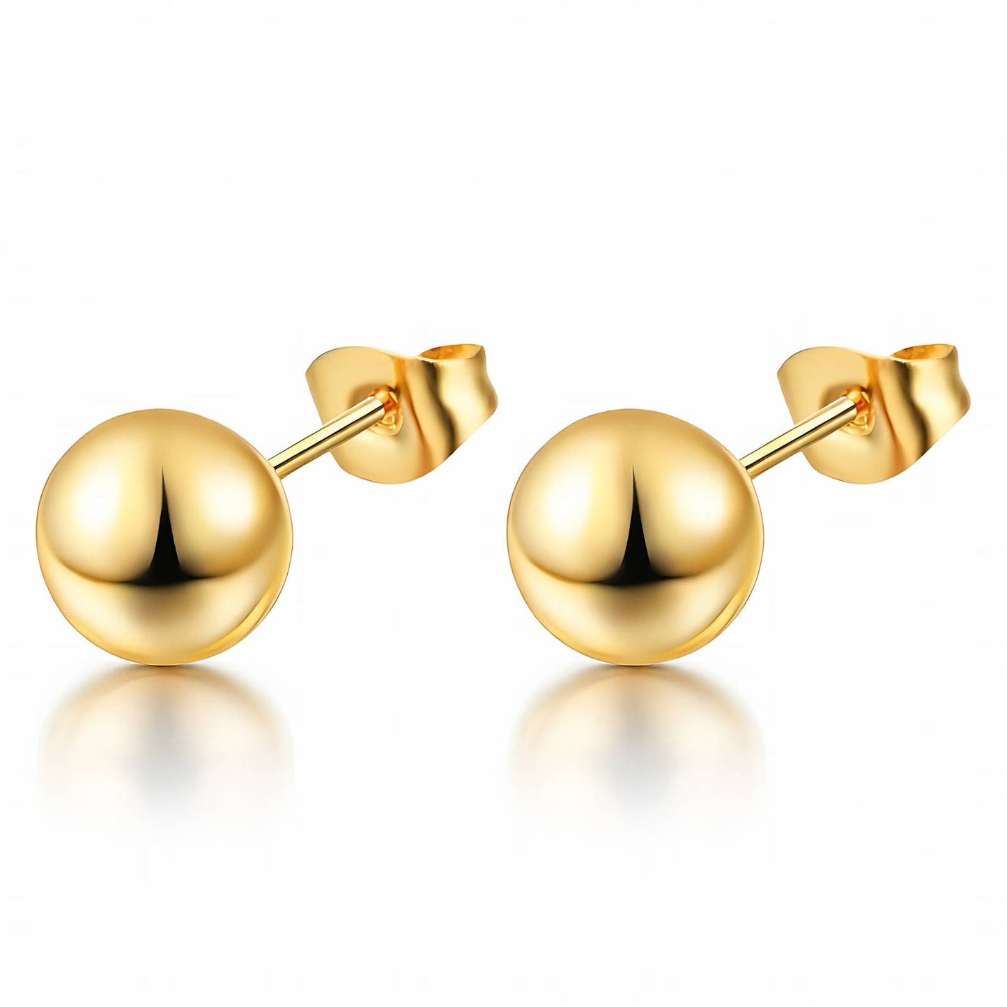 Earrings, 18K Gold Plated Steel