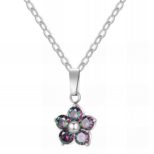 Flower Necklace, Stainless Steel