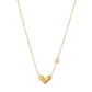 Heart Necklace, 18K Gold Plated Steel