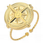 Compass Ring, 18K Gold Plated Steel