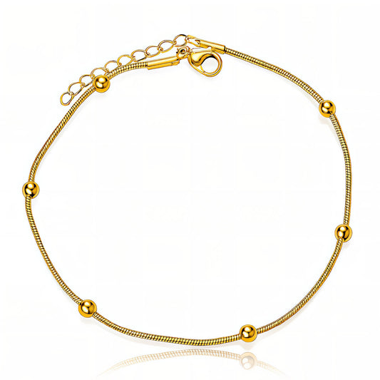 Anklet, 18K Gold Plated Steel