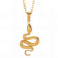 Snake Necklace, 18K Gold Plated Steel