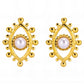 Evil Eyes Earrings, 18K Gold Plated Steel