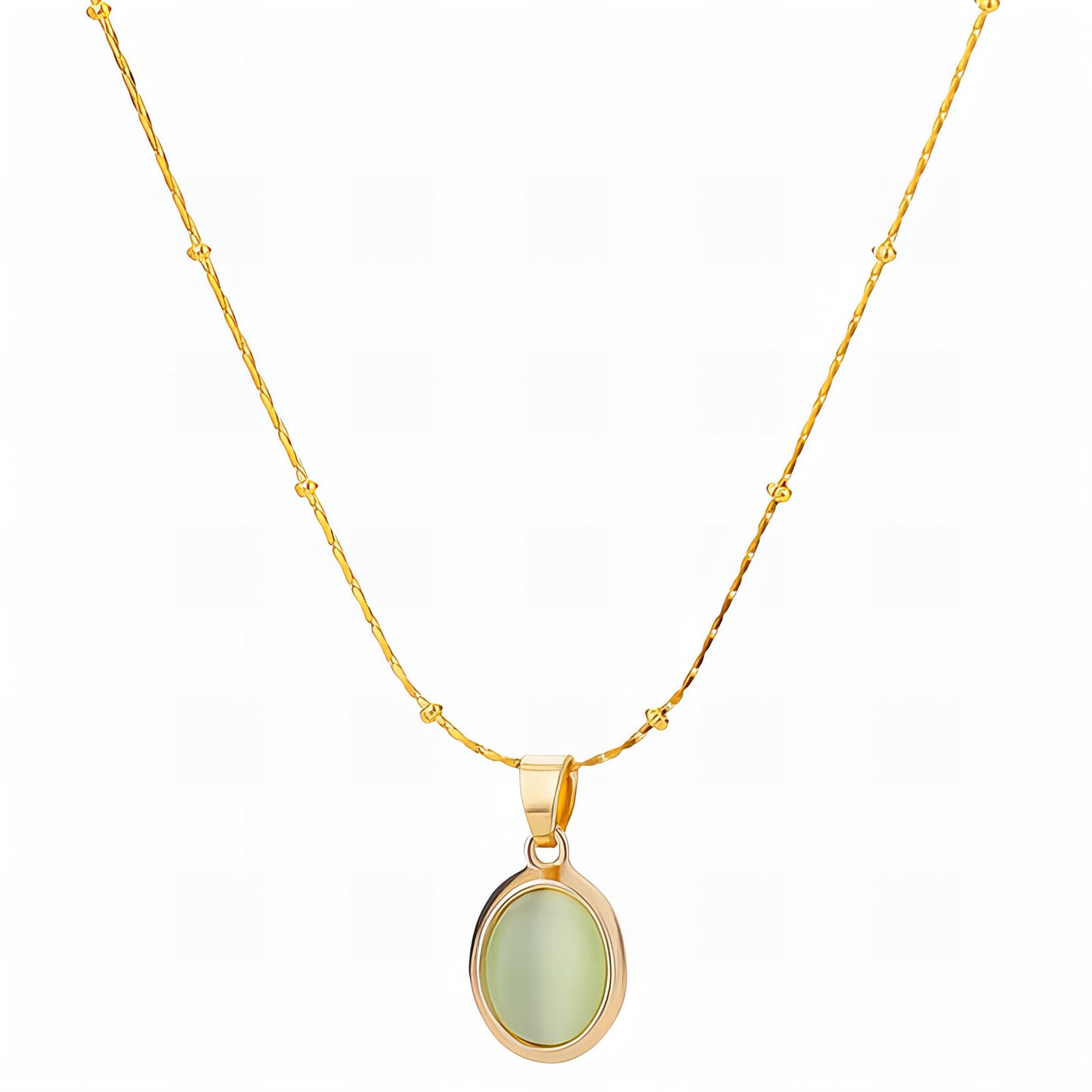 Necklace, 18K Gold Plated Steel