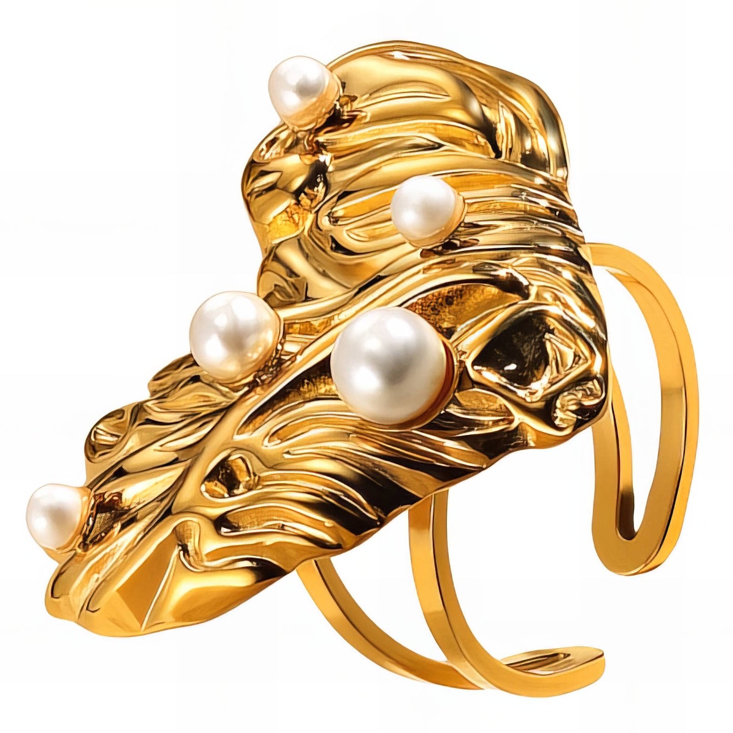 Heart Ring, 18K Gold Plated Steel
