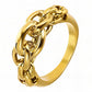 Ring, 18K Gold Plated Steel