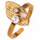 Ring, 18K Gold Plated Steel