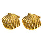 Seashells Earrings, 18K Gold Plated Steel