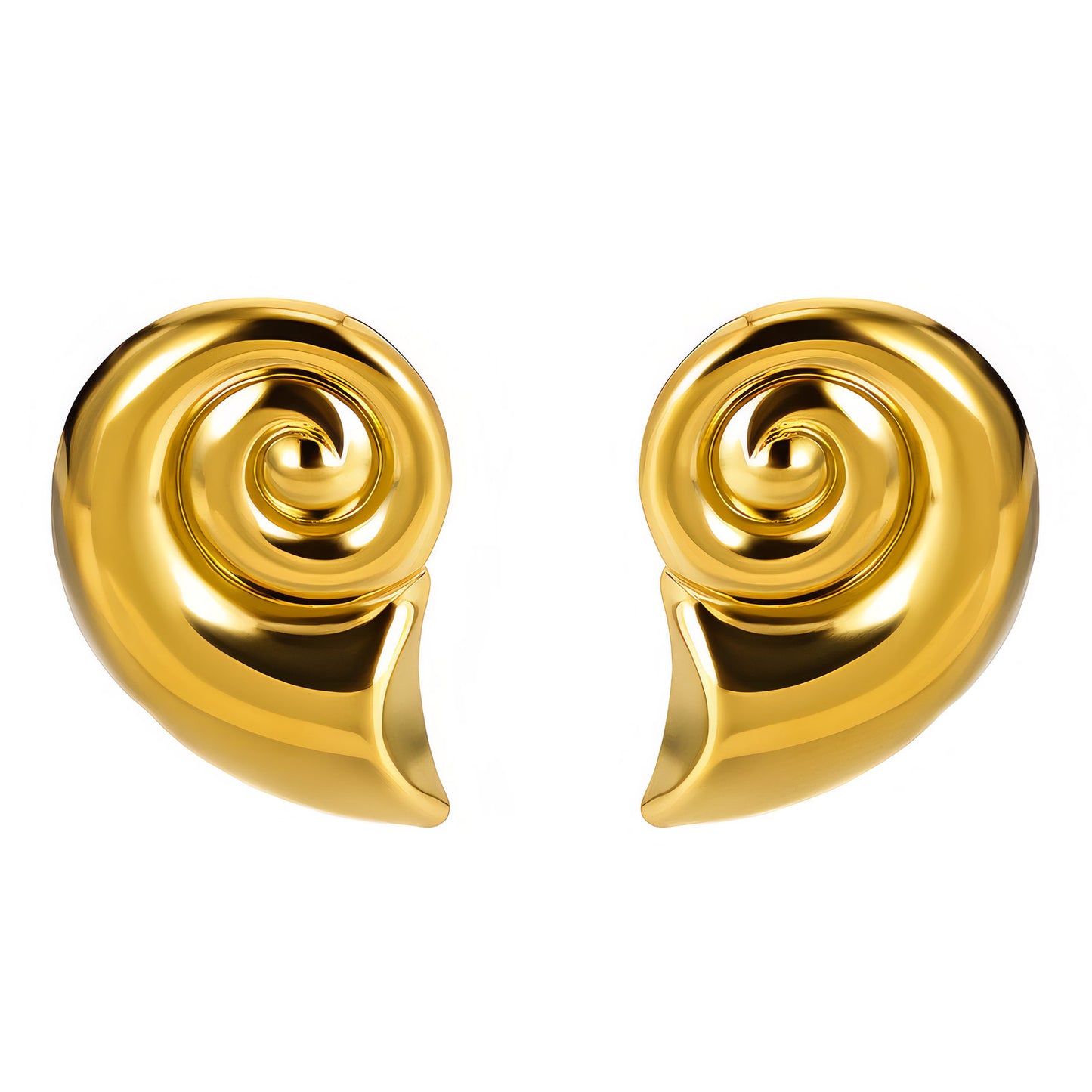 Seashells Earrings, 18K Gold Plated Steel