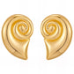 Seashells Earrings, 18K Gold Plated Steel