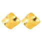 Earrings, 18K Gold Plated Steel