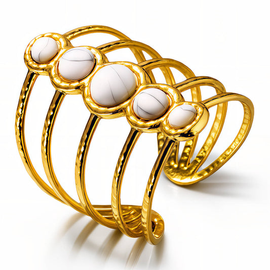 Ring, 18K Gold Plated Steel