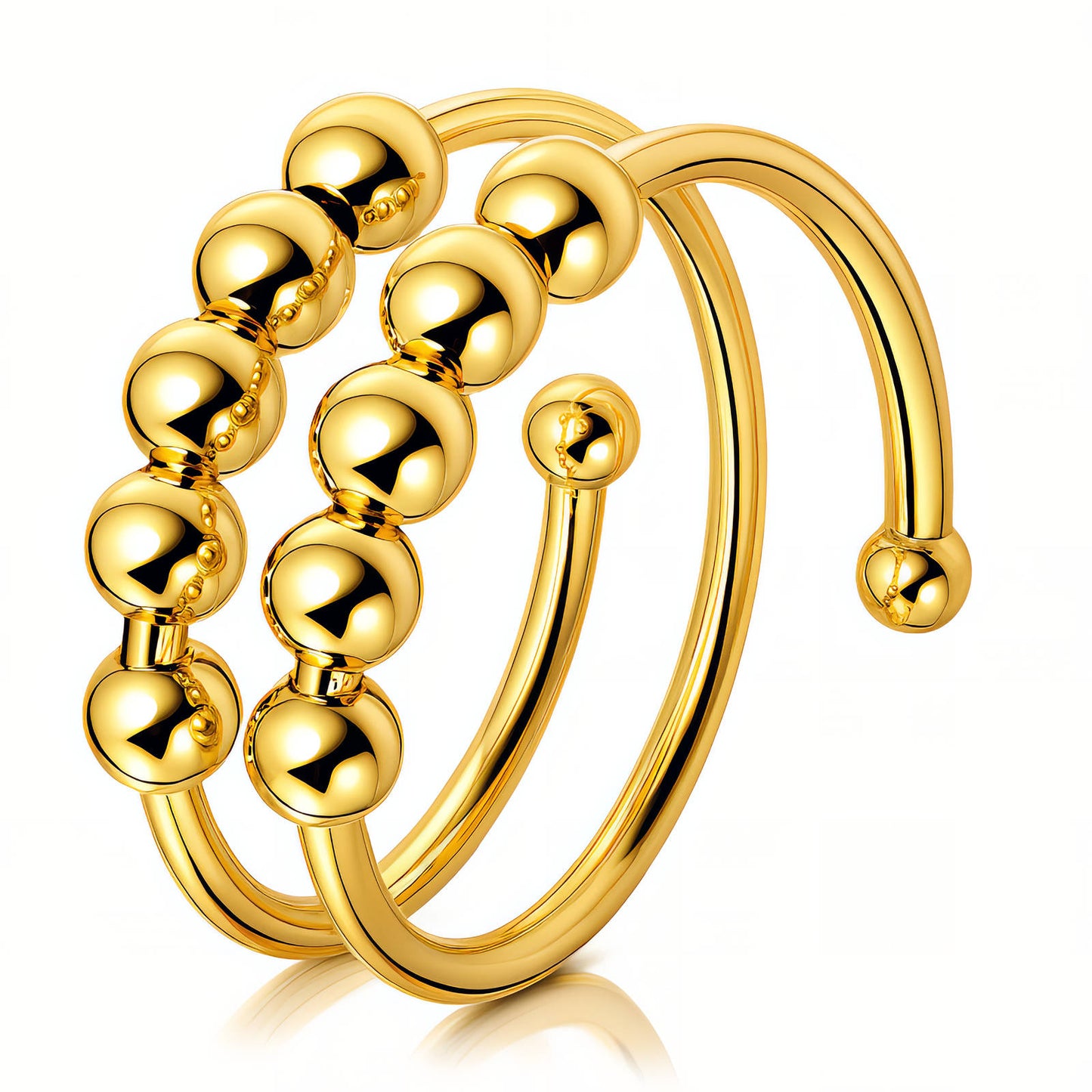 Ring, 18K Gold Plated Steel