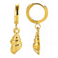 Seashells Earrings, 18K Gold Plated Steel