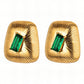 Earrings, 18K Gold Plated Brass