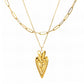 Hearts Necklace, 18K Gold Plated Steel