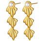 Earrings, 18K Gold Plated Steel