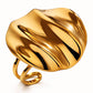 Ring, 18K Gold Plated Steel