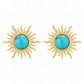 Suns Earrings, 18K Gold Plated Steel