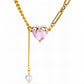 Heart Necklace, 18K Gold Plated Steel