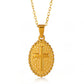 Cross Necklace, 18K Gold Plated Steel