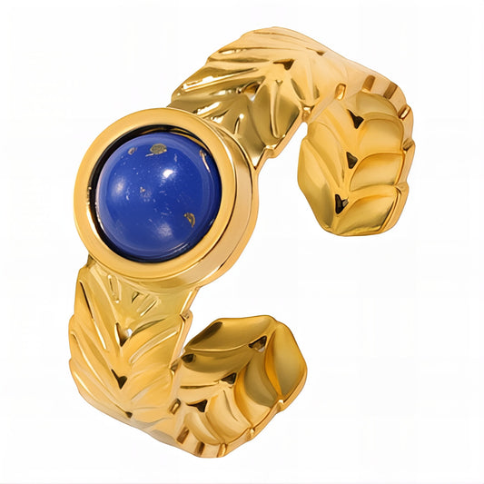 Ring, 18K Gold Plated Steel