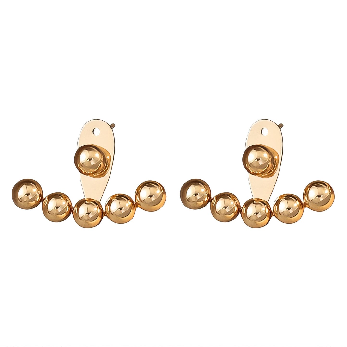 Earrings, 18K Gold Plated Steel