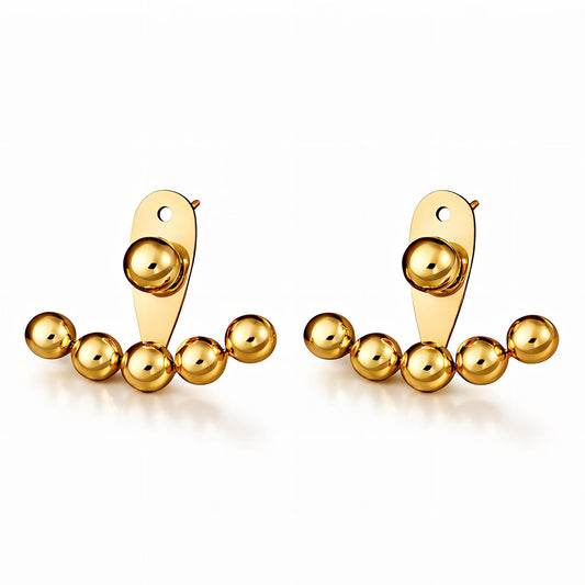 Earrings, 18K Gold Plated Steel