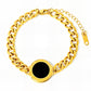 Bracelet, 18K Gold Plated Steel