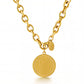 Coin Necklace, 18K Gold Plated Steel