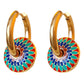 Earrings, 18K Gold Plated Steel