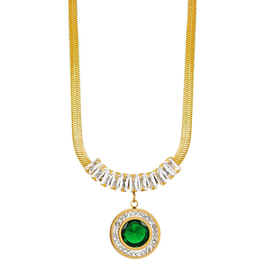 Heart Necklace, 18K Gold Plated Steel