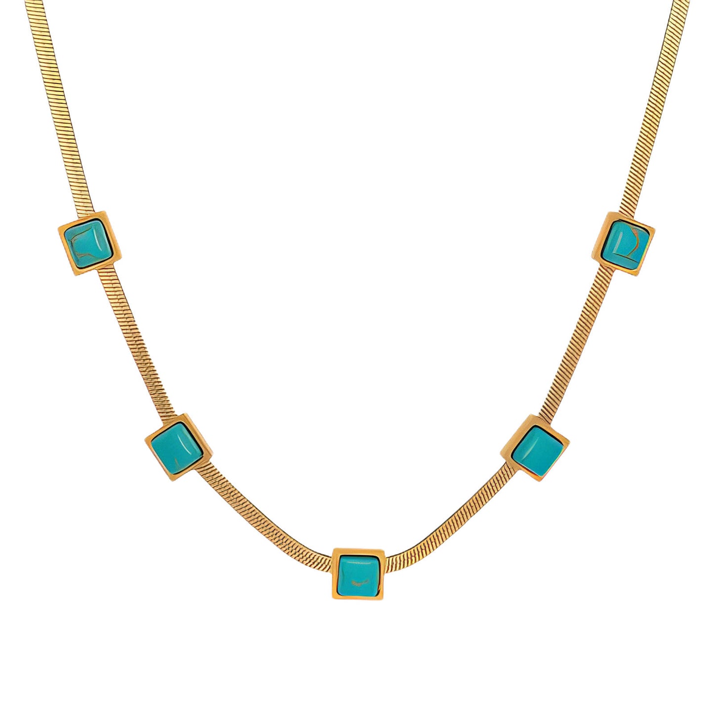 Necklace, 18K Gold Plated Steel