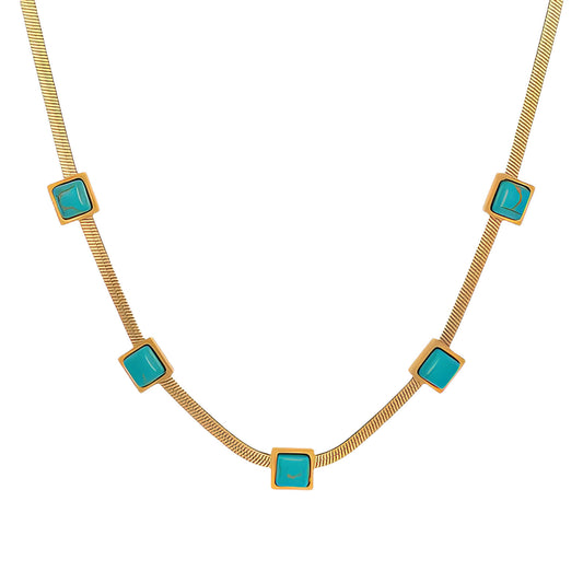 Necklace, 18K Gold Plated Steel
