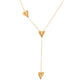Hearts Necklace, 18K Gold Plated Steel