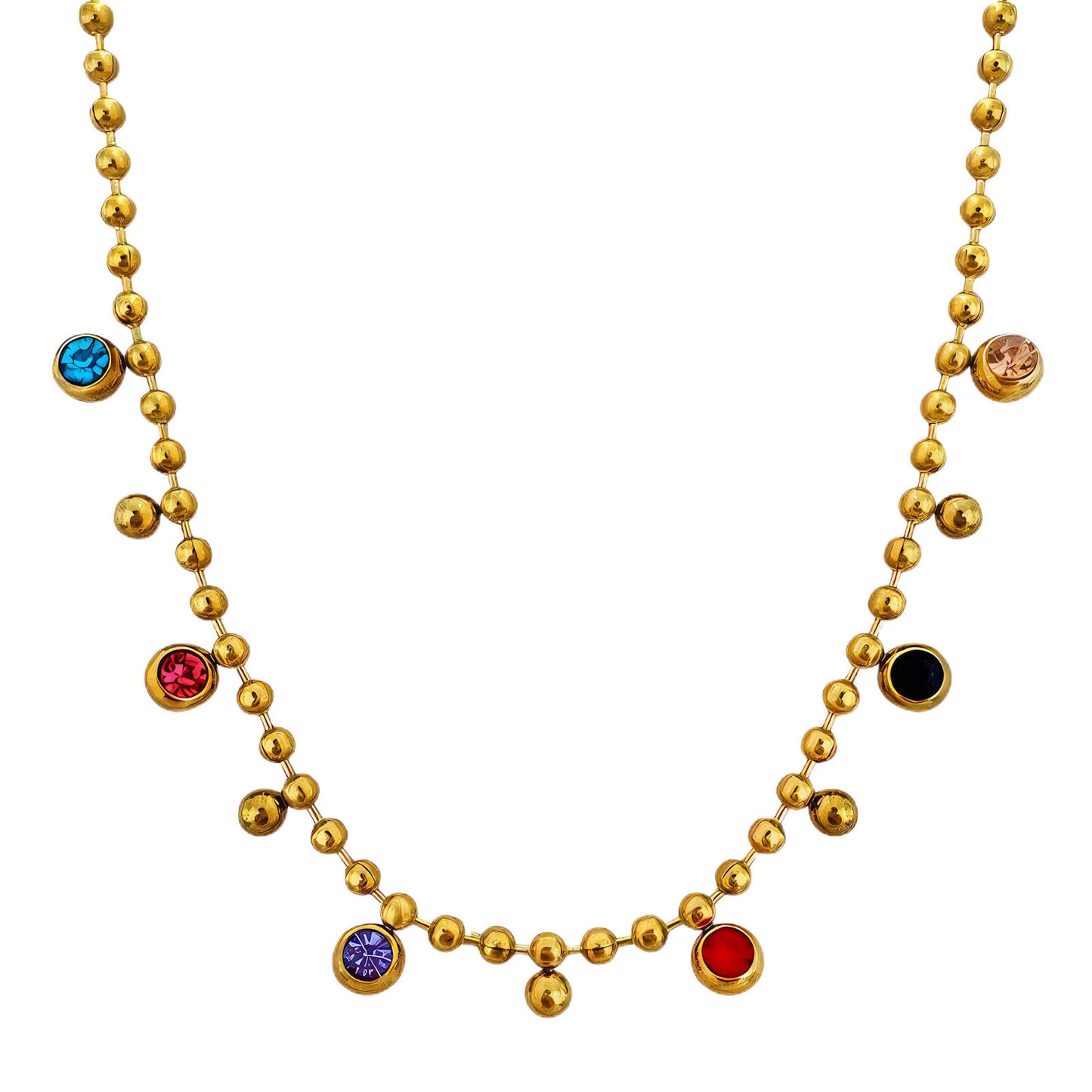 Necklace, 18K Gold Plated Steel
