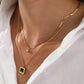 Necklace, 18K Gold Plated Steel