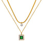 Necklace, 18K Gold Plated Steel
