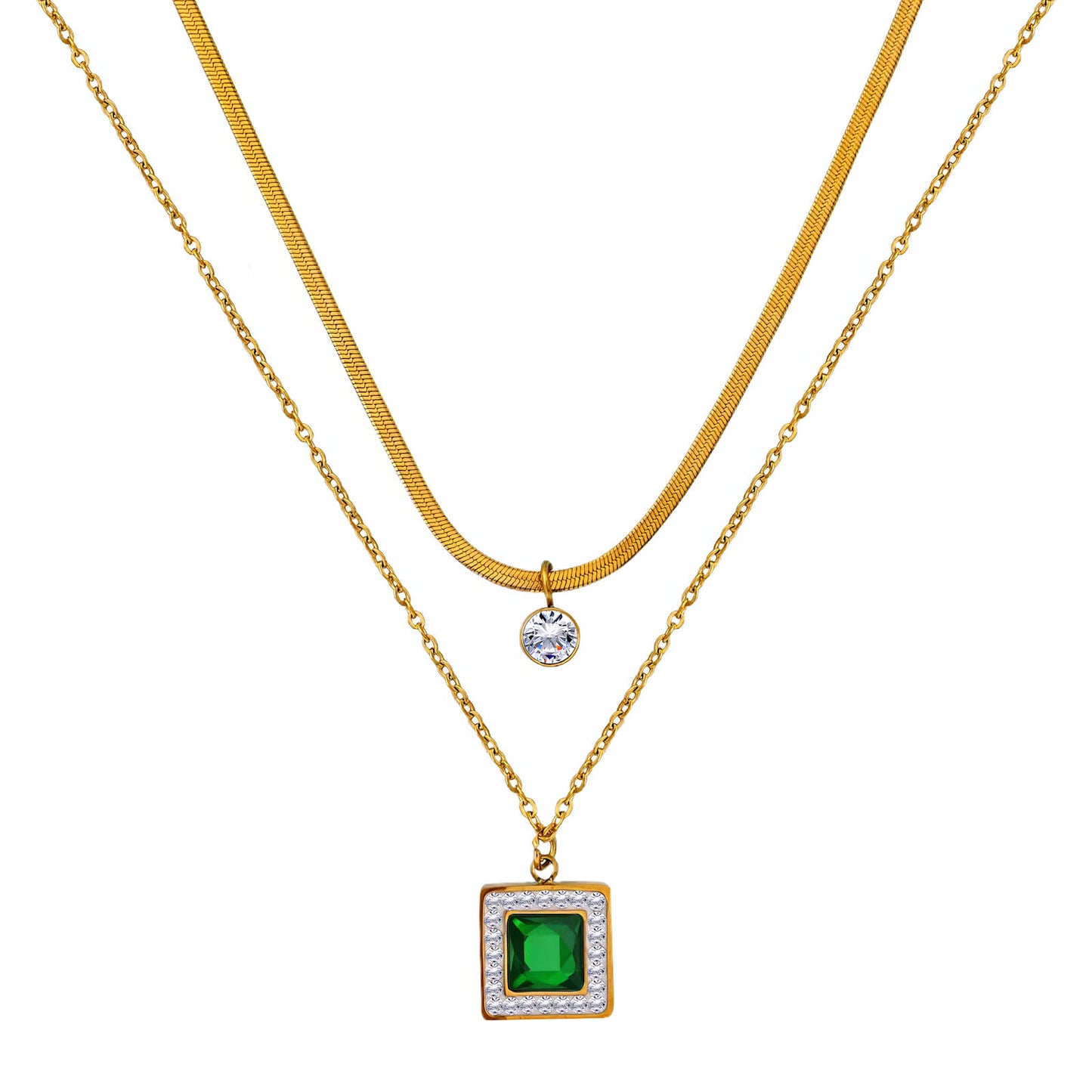 Necklace, 18K Gold Plated Steel