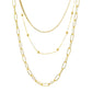 Necklace, 18K Gold Plated Steel