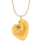 Heart Necklace, 18K Gold Plated Steel