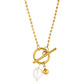 Necklace, 18K Gold Plated Steel