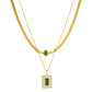 Necklace, 18K Gold Plated Steel