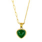 Heart Necklace, 18K Gold Plated Steel