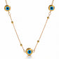 Evil eye Necklace, 18K Gold Plated Steel