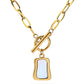 Necklace, 18K Gold Plated Steel