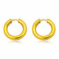 Earrings, 18K Gold Plated Steel